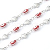 304 Stainless Steel Enamel  Link Chains STAS-H145-10A-P-1