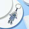 Alloy with Resin Evil Eye Charms Keychains KEYC-JKC00619-02-2
