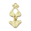 Golden Tone Alloy Enamel Pendants ENAM-O052-01G-02-2