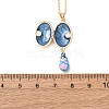 Magnetic Brass Enamel Egg with Girls Locket Pendant Necklaces for Women KK-CBAF5B9-02G-01-3