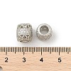 Brass Micro Pave Cubic Zirconia European Beads KK-P297-05P-01-2