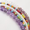 Faceted Glass & Natural Amethyst Stretch Beaded Bracelets Sets BJEW-TA00202-04-5