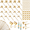 304 Stainless Steel Ball Post Stud Earring Findings & Flat Head Pins & Ball Head Pins & Eye Pin & Jump Rings STAS-BBC0010-38G-1