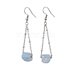 304 Stainless Steel with Electroplated Natural Quartz Bead Dangle Earrings EJEW-JE05990-4