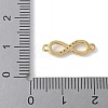 Brass Micro Pave Clear Cubic Zirconia Connector Charms KK-Q044-01A-G-3