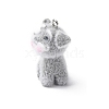 Animal Flocking Opaque Resin Pendants RESI-A050-06A-3