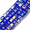 Electroplate Glass Beads Strands EGLA-H108-01A-HP03-1