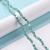 Electroplate Glass Beads Strands GLAA-E036-03-M-3