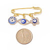 3Pcs 3 Style Iron Evil Eye Safety Pin Brooches JEWB-BR00085-4