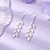 Dyed Natural Shell Beaded Dangle Earrings for Women EJEW-TA00549-2