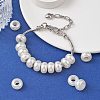 ABS Plastic Imitation Pearl Rondelle Large Hole European Beads MACR-YW0002-87-5