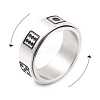 Titanium Steel Spinner Ring RJEW-C019-06P-3