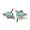 Synthetic Turquoise with Clear Cubic Zirconia Pendants G-G133-02P-23-2