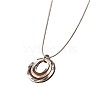 Alloy Triple Ring Pendant Necklaces for Women Men WG3F07B-01-5