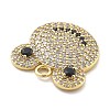 Brass Micro Pave Cubic Zirconia Pendants KK-L228-15G-2