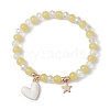 Glass Round Beaded Stretch Bracelets BJEW-JB09909-02-1