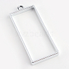 Rack Plating Alloy Rectangle Open Back Bezel Pendants LS-PALLOY-S047-11D-FF-2