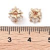 Brass Micro Pave Clear Cubic Zirconia Beads KK-U028-15G-2