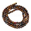 Natural Tiger Eye Beads Strands X-G-M399-03C-01-5