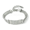 304 Stainless Steel with Cubic Zirconia Bracelet NJEW-Q322-06P-2