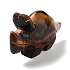 Natural Tiger Eye Carved Healing Rhinoceros Figurines DJEW-P016-01H-2