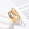 304 Stainless Steel Multilayer Open Cuff Rings for Women RJEW-Z077-01G-01-3