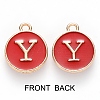 Golden Plated Enamel Alloy Charms ENAM-SZ0001-26C-Y-3