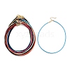 Braided Round Imitation Leather Bracelets Making BJEW-H610-01G-1