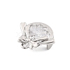 Brass Micro Pave Clear Cubic Zirconia Pendants KK-K371-30P-2