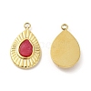 Natural Carnelian Teardrop Charms STAS-J401-VC663-2