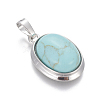 Synthetic Turquoise Pendants G-L512-D11-2