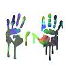 Car Decals- 1 Pcs Hand Car Hood Sticker ST-F711-1-20