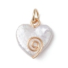 Natural Keshi Pearl Heart Charms PALLOY-JF04809-01-3