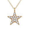 Alloy Crystal Rhinestone Pendant Necklaces for Women WG57F6E-01-1