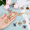 32Pcs 4 Styles Natural Mixed Stone European Dangle Charms G-DC0001-14-3