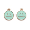 Alloy Enamel Pendants ENAM-S124-01A-15K-1