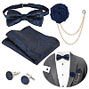 AHADERMAKER Polyester Satin Bow Tie for Men FIND-GA0003-49B-1