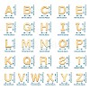 Yilisi 304 Stainless Steel Alphabet Letter Charms STAS-YS0001-03-20