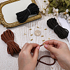 15M 3 Colors Braided Round Soft PU Imitation Leather Cords OCOR-CL0001-11C-3