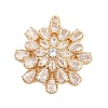 Brass Micro Pave Cubic Zirconia with Glass Pendants KK-Q026-16G-1