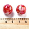 Christmas Theme Plating Acrylic Beads OACR-M022-08B-3