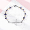 201 Stainless Steel Link Chain Bracelets BJEW-A032-01GP-02-1
