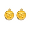 Golden Plated Alloy Enamel Charms ENAM-Q437-13W-1