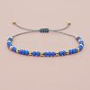 Glass & Brass Round Beads Braided Bead Bracelets RD6595-9-1