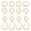 ARRICRAFT 10 Pairs Brass Huggie Hoop Earrings Finding FIND-AR0002-22-1
