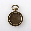 Vintage Tibetan Style Alloy Pendant Cabochon Settings TIBEP-M018-31AB-NF-1