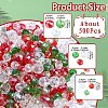 500Pcs Christmas Themed Glass Beads GLAA-YWC0004-05-3