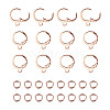 Brass Leverback Earring Findings KK-TA0007-89RG-9