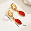 Elegant Stainless Steel Rhinestone Horse Eye Hoop Earrings VQ5182-4