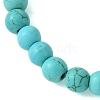 6mm Round Synthetic Turquoise & Natural Shell Beaded Stretch Bracelets BJEW-JB10579-4